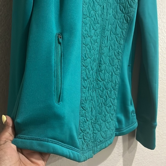 FILA SPORT Women’s Jacket Quilted Activewear Green Sz XL Teal Women's Jacket - Picture 8 of 9